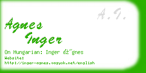 agnes inger business card